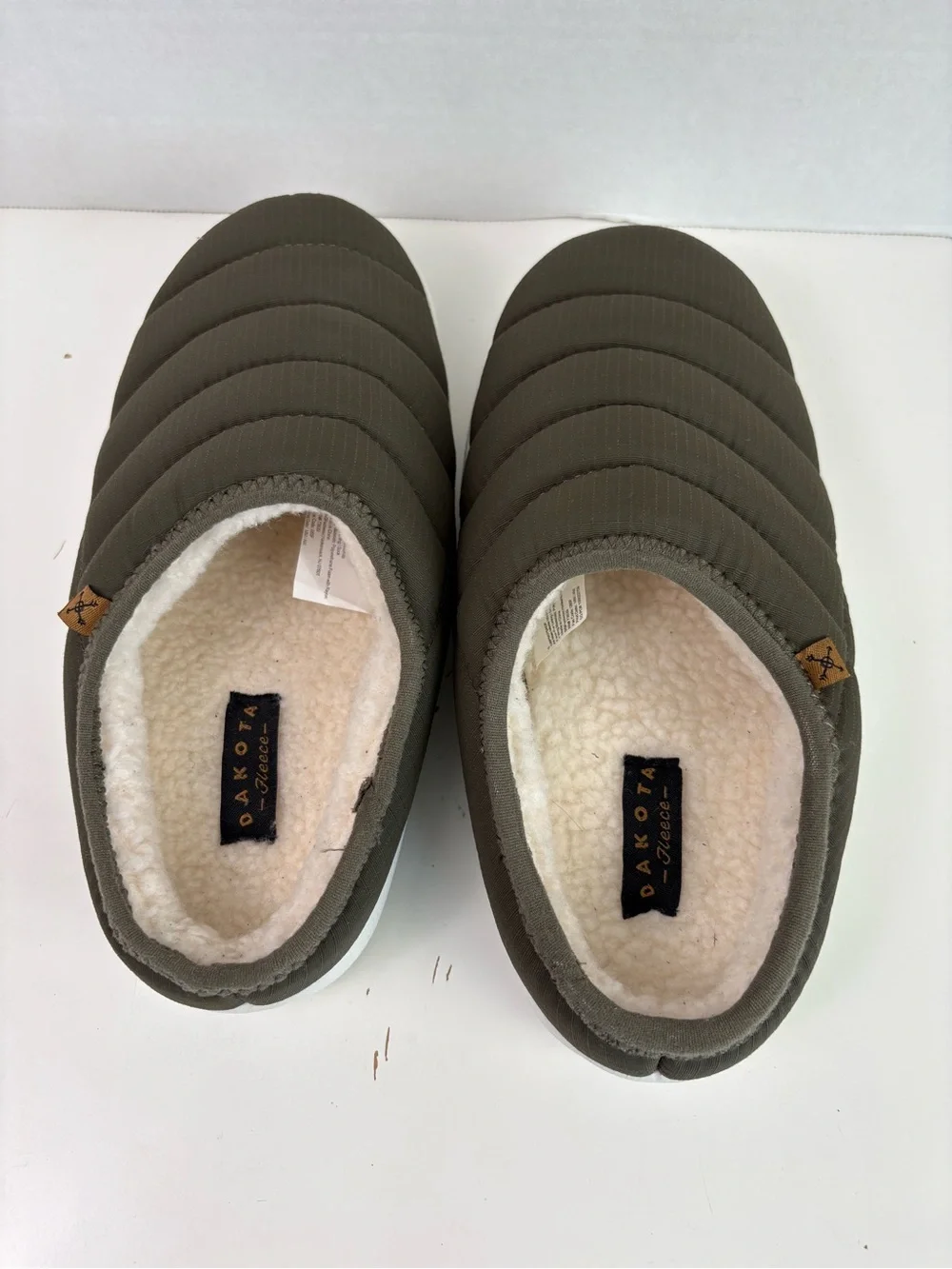 Dakota Fleece Men's Quilted Slip-On Clog - Olive Green